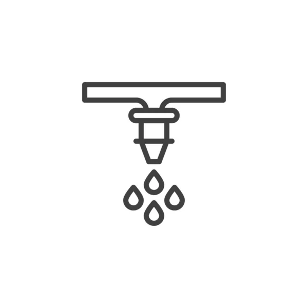 Icono de línea de riego — Vector de stock
