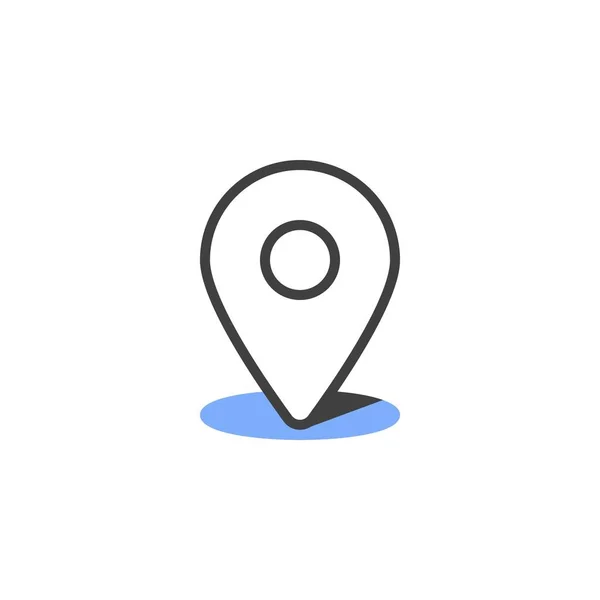 Mapa pin línea icono — Vector de stock