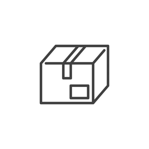 Icono de línea de caja de paquete — Archivo Imágenes Vectoriales