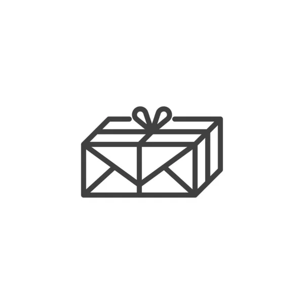 Paketleme, paket kutusu simgesi — Stok Vektör