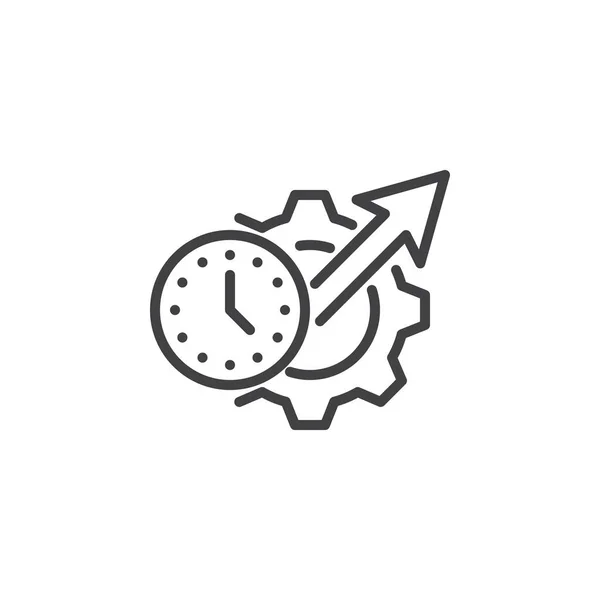 Work productivity line icon — Stockvektor