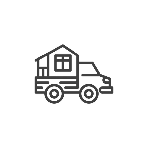 Moving home service line icon — Stockvektor