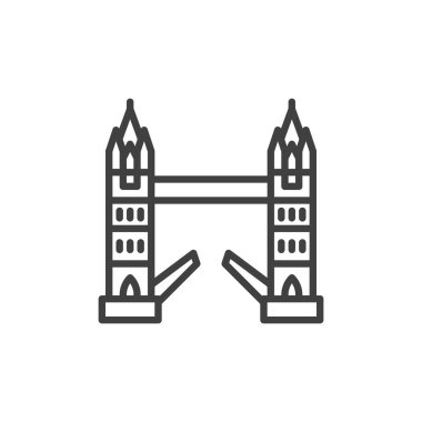 Tower bridge line icon