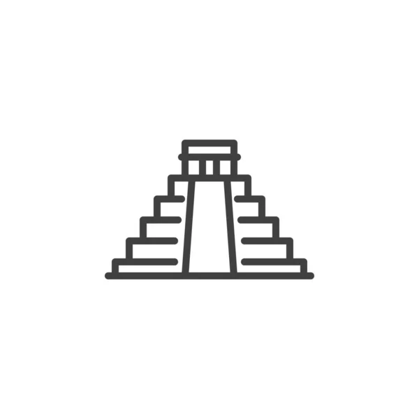 Chichen Itza line icon — Image vectorielle