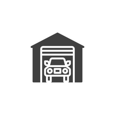 araba garajı vektör simgesi