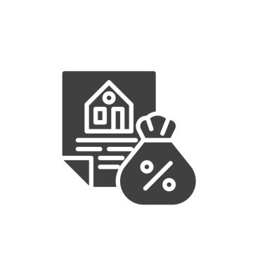 Home loan document vector icon