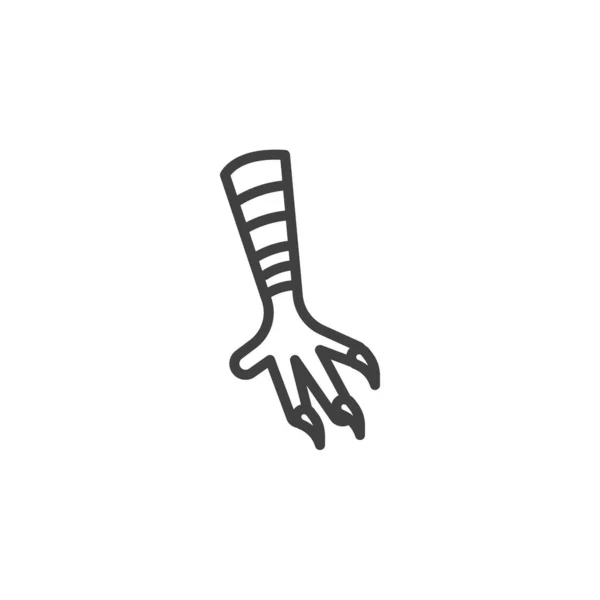 Chicken feet line icon — Stockvector