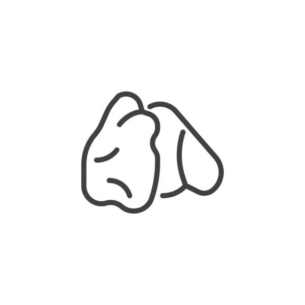 Chicken tail meat line icon — Stockvektor