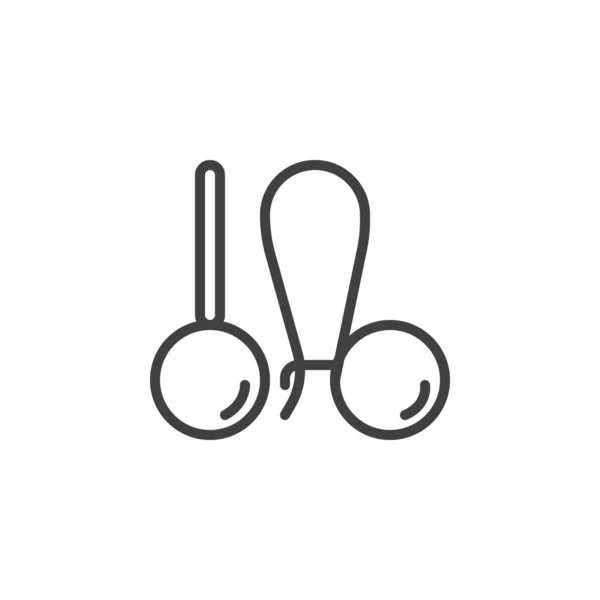 Pearl earring line icon — Stockvektor