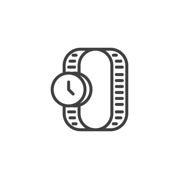 Women wrist watch line icon — Stock Vector