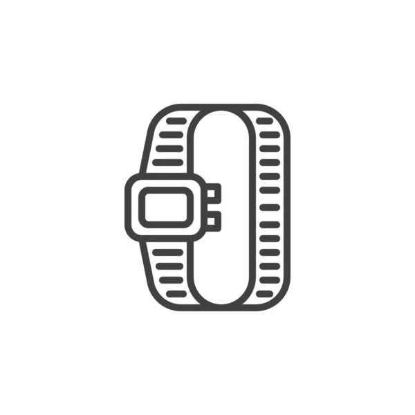 Femme poignet montre ligne icône — Image vectorielle