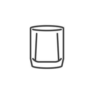 Viski cam çizgisi simgesi