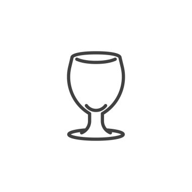 Kadeh cam çizgi simgesi