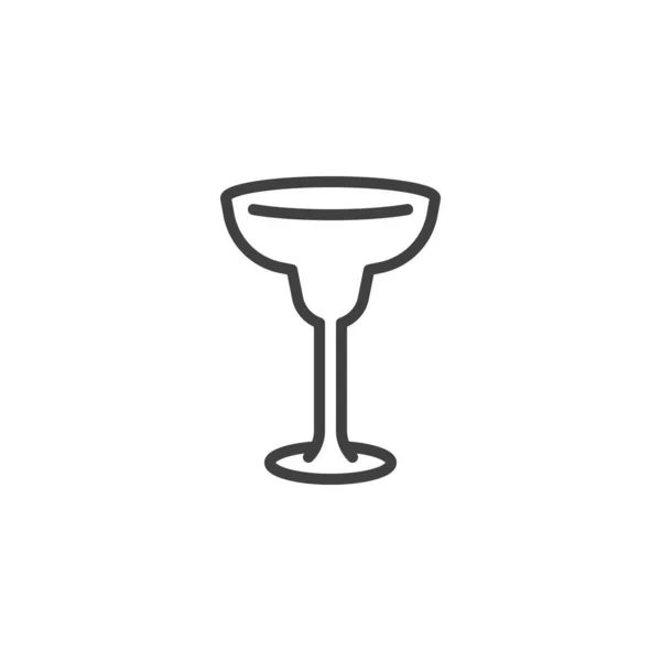 Icono de línea de vidrio Margarita — Vector de stock