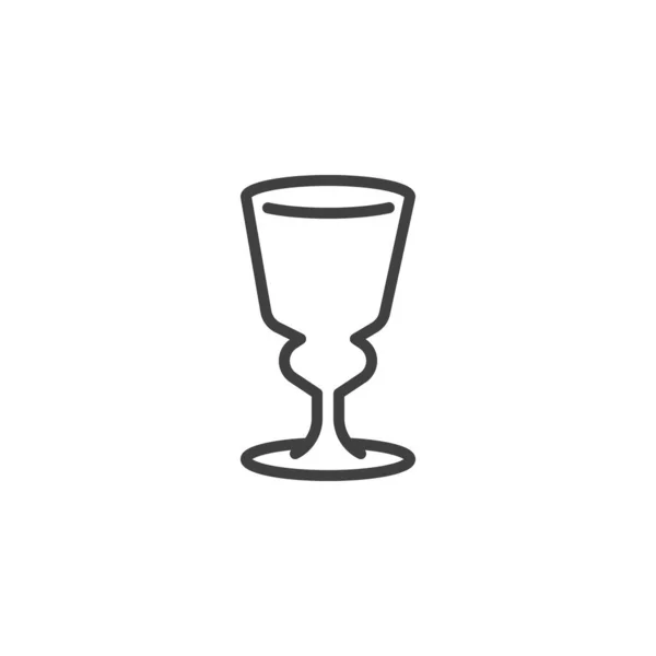 Absinthe glass line icon — Stock Vector