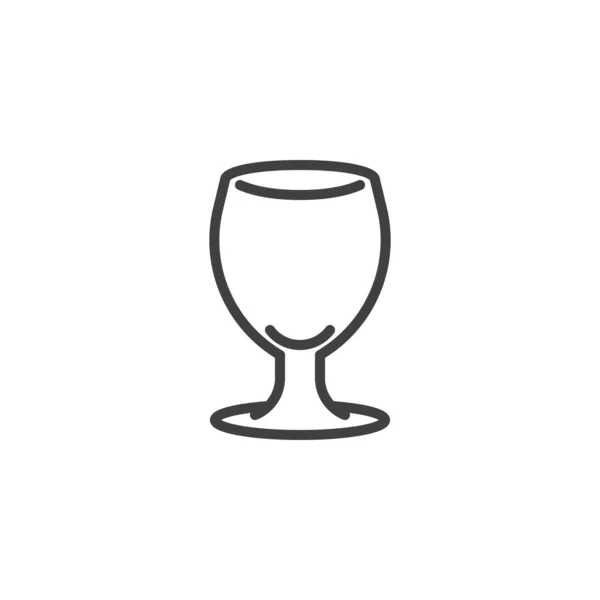 Goblet ícone de linha de vidro —  Vetores de Stock