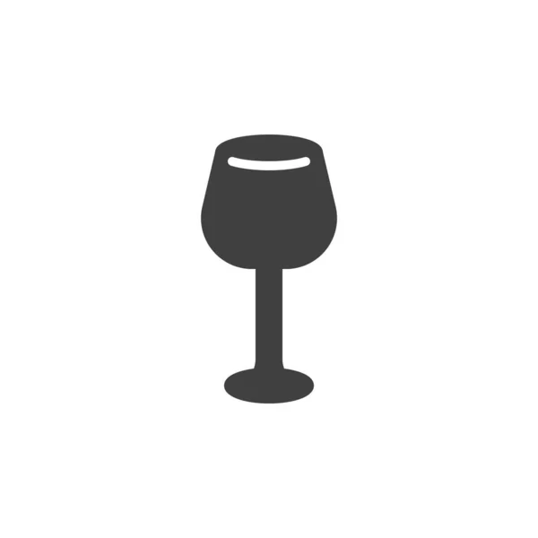 Vino tinto icono vector de vidrio — Vector de stock