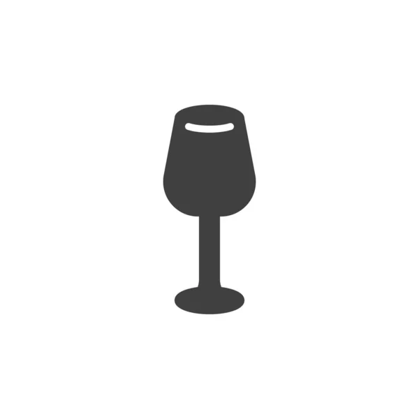 Beyaz şarap cam vektör simgesi — Stok Vektör