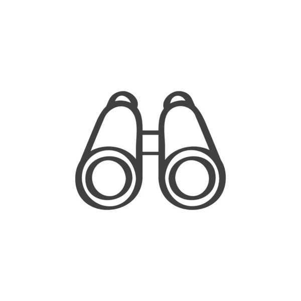 Línea de prismáticos icono — Vector de stock