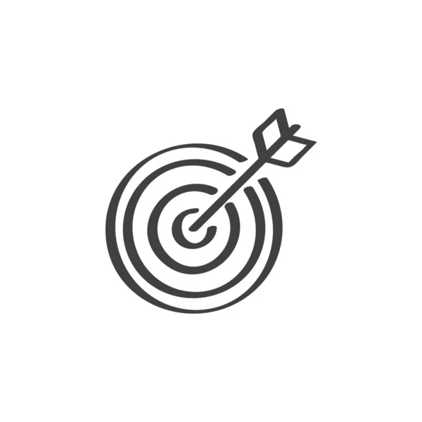 Icono de línea de objetivo objetivo — Vector de stock