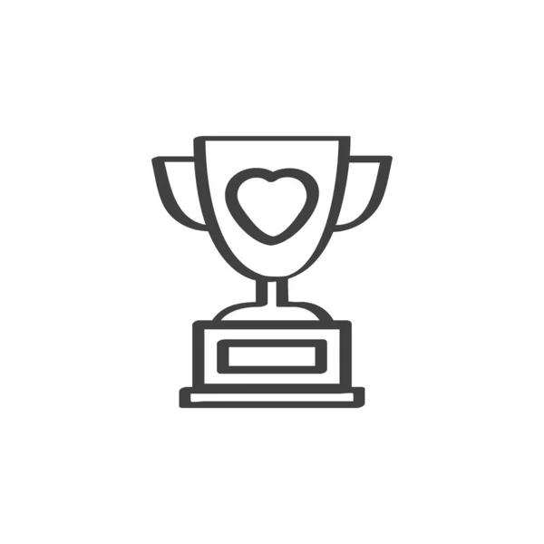Trophy cup line icon — Stock Vector