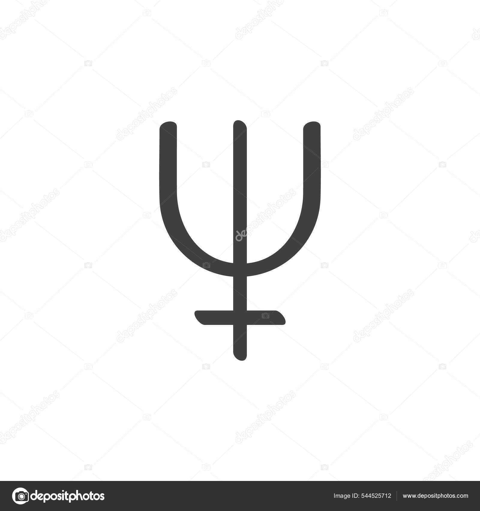 Netuno astrologia ícone de linha de sinal Vetor de ©avicons 544525712, image size:1600x1700