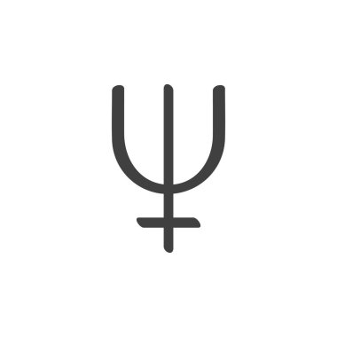 Neptün astroloji işaret çizgisi simgesi