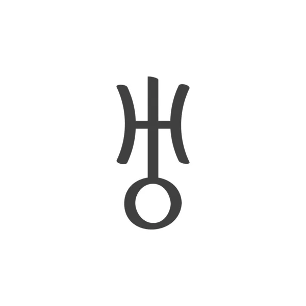 Uranus Astrologie Zeichenzeichensymbol — Stockvektor