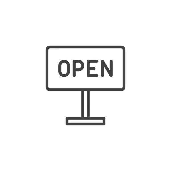 Icono de línea de señalización abierta — Archivo Imágenes Vectoriales
