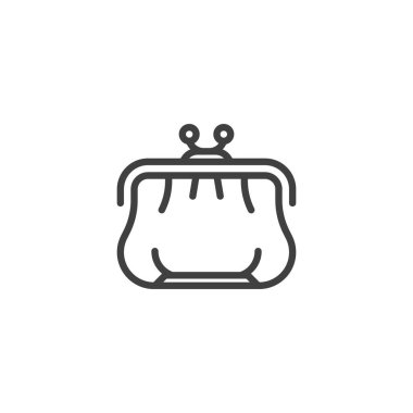 Makyaj çantası çizgisi simgesi