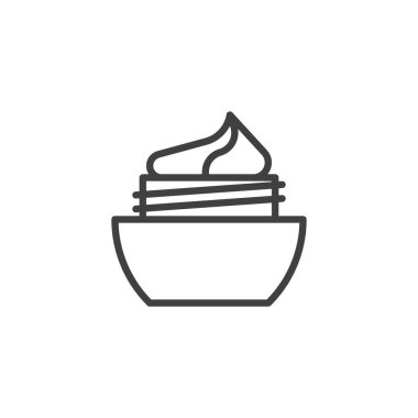 Kozmetik kavanoz çizgisi simgesi