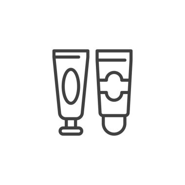 Kozmetik tüp çizgisi simgesi