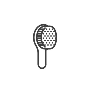 Saç fırçası çizgisi simgesi