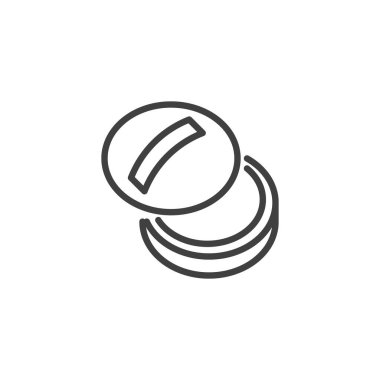 Kozmetik kavanoz hattı simgesi