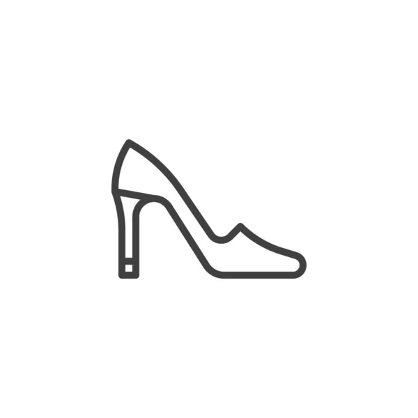 Zapatos hembra línea icono — Archivo Imágenes Vectoriales