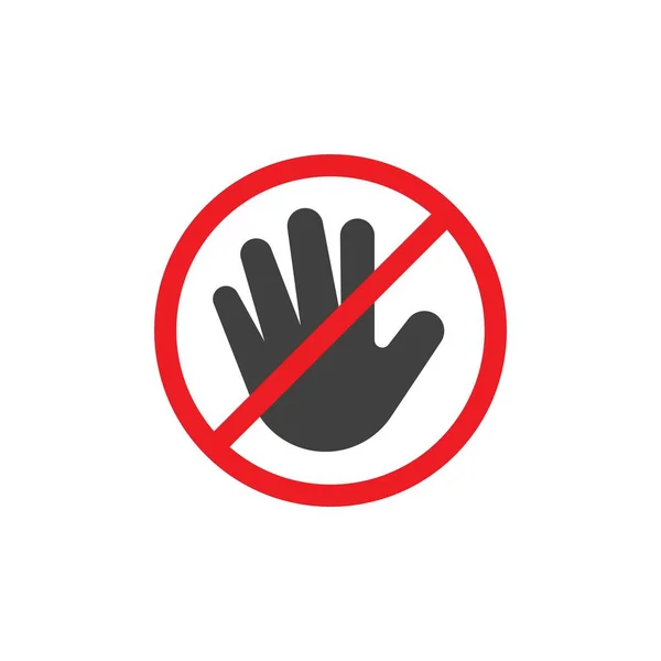 Do not touch vector icon — Stock Vector