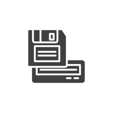 Disket okuyucu vektör simgesi