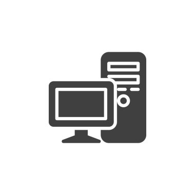 masaüstü bilgisayar vektör simgesi