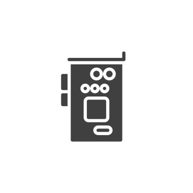 Bilgisayar ses kartı vektör simgesi