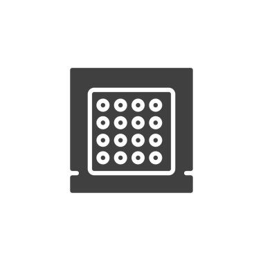 İşlemci mikroçip vektör simgesi