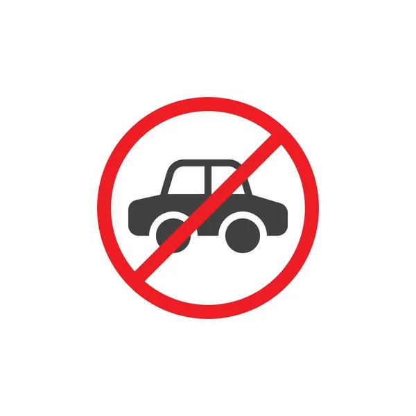 Aucun signe de voiture icône vectorielle — Image vectorielle