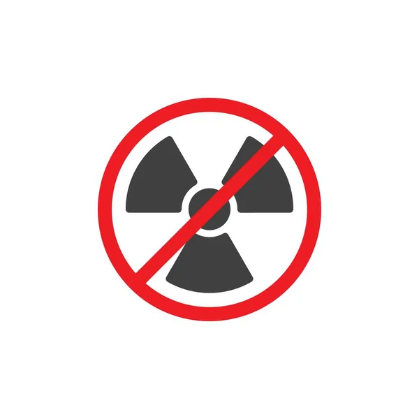 Nessuna icona del vettore di radiazione — Vettoriale Stock