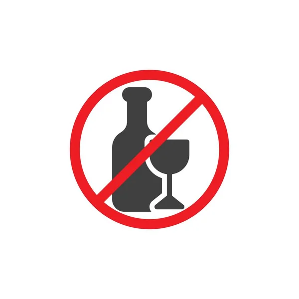Nem iszik alkoholt vektor ikon — Stock Vector