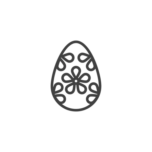 Ícone de linha de ovo de Páscoa — Vetor de Stock