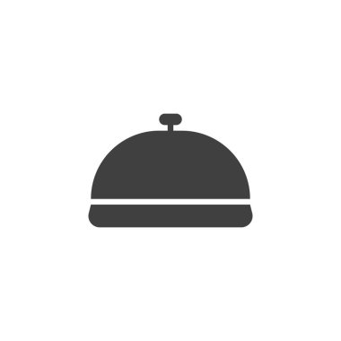 Restoran yemek tepsisi vektör simgesi