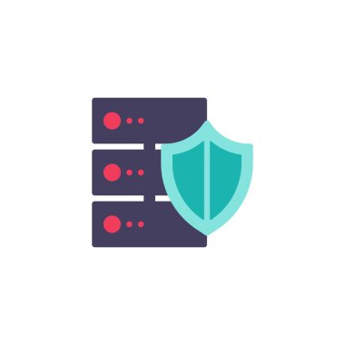 Veri koruma düz simgesi