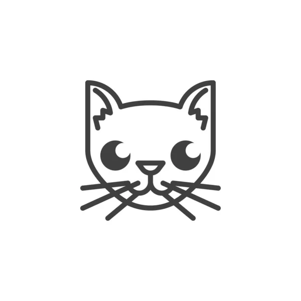 猫的脸线图标 — 图库矢量图片
