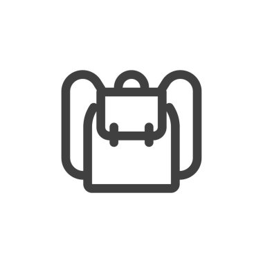 Sırt çantası, sırt çantası çizgi simgesi