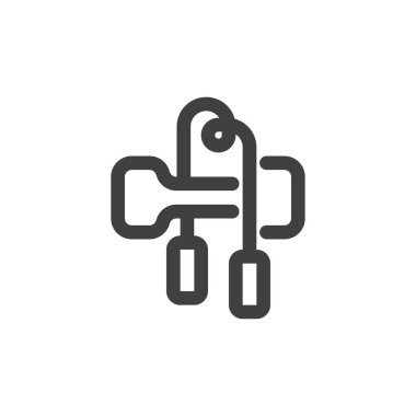 Atlama ipi ve dambıl çizgi simgesi