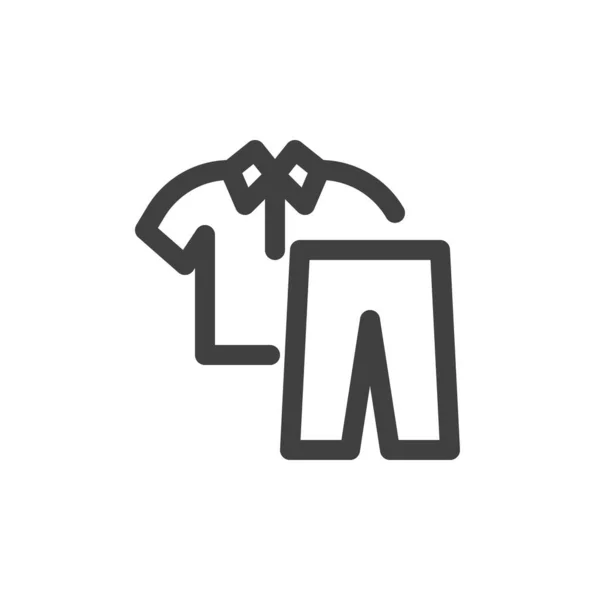 Shirt and pants line icon — Stock Vector